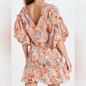 Misa Los Angeles Sari Floral puff mini dress Multi sizes New